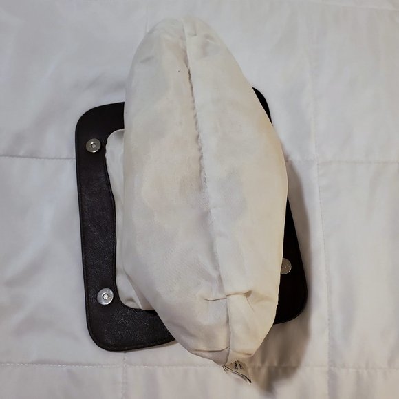 Gently Used Old Navy Clutch Purse, Linen and Faux Leather w/ Magnetic Closure - Picture 10 of 16